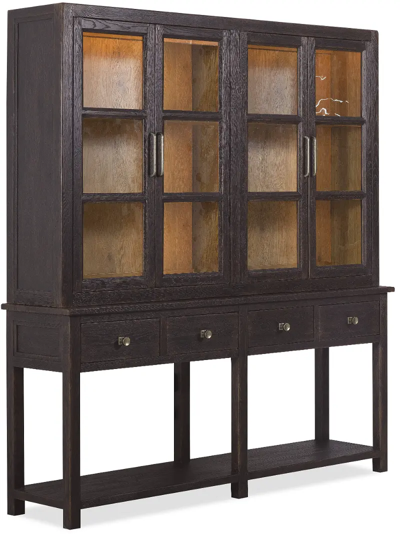 Bennett Dark Brown Timber Display Cabinet