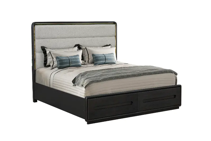 Polaris Espresso Queen Upholstered Bed