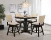 Riviera Espresso and Natural 5-Piece Counter-Height Dining Set
