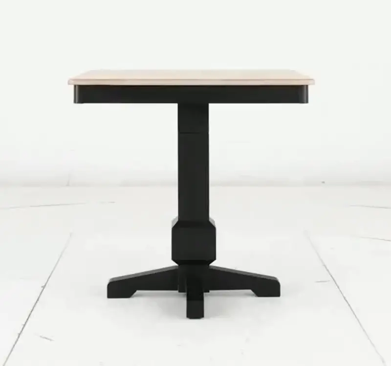 Riviera Dark Brown and Natural Adjustable Height Dining Table