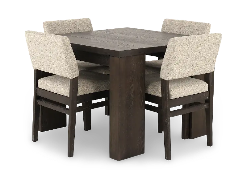 Flex Ebony Oak 5-Piece Dining Set
