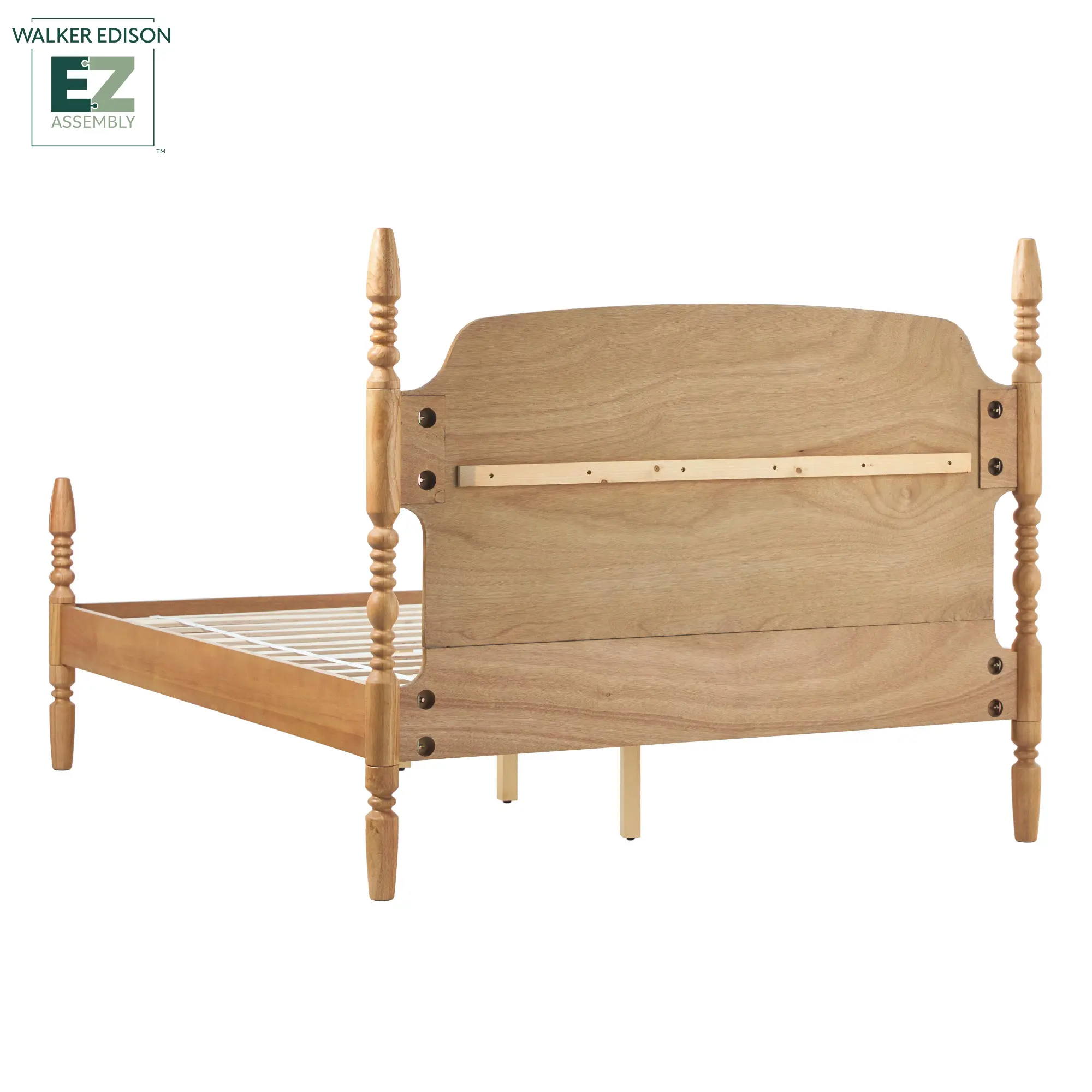 WEVIV03QB2NA1 Vivienne Natural Wood Queen Spindle Post Bed-8