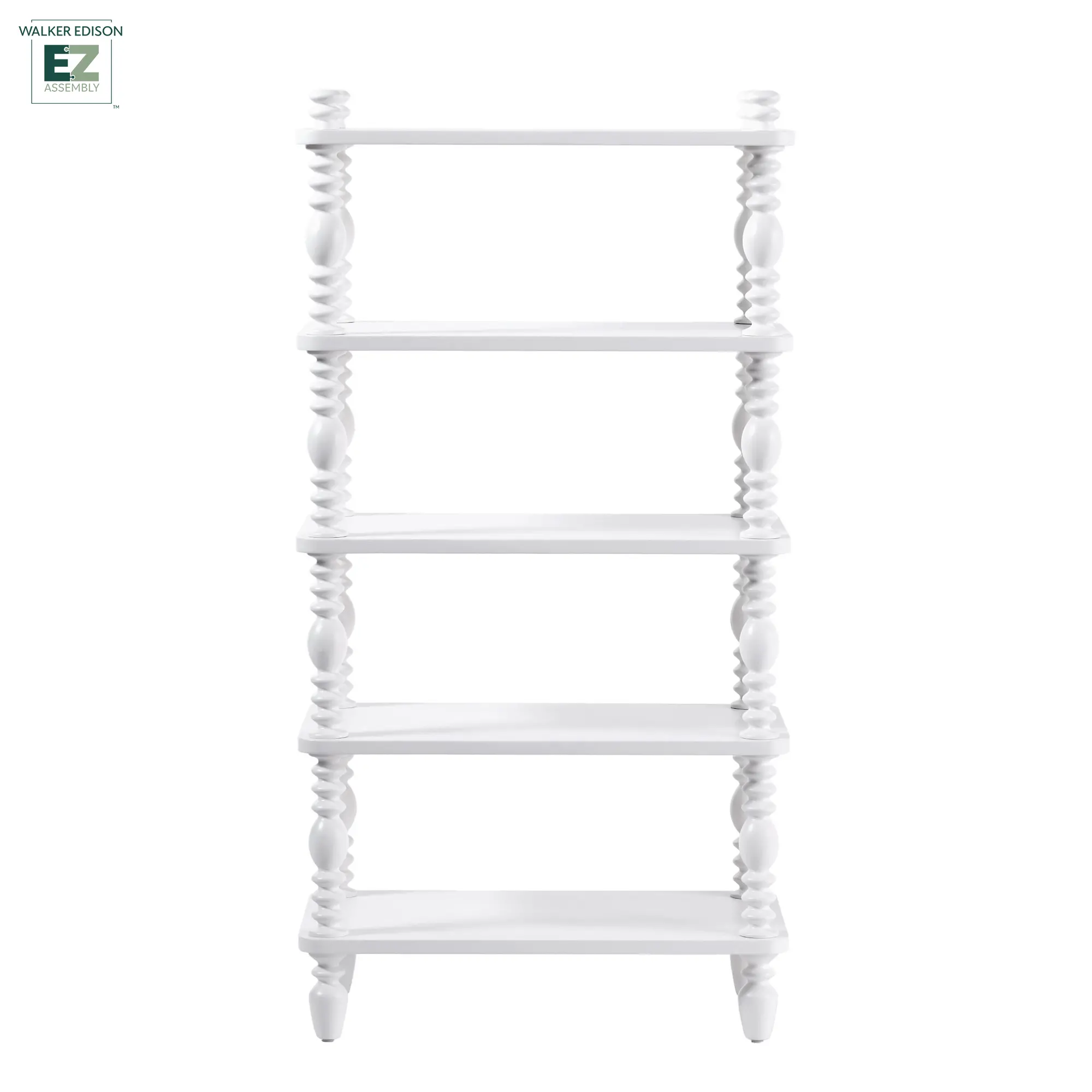 WEVIV41482WH1 Vivienne White Wood Spindle Short Bookshelf-7