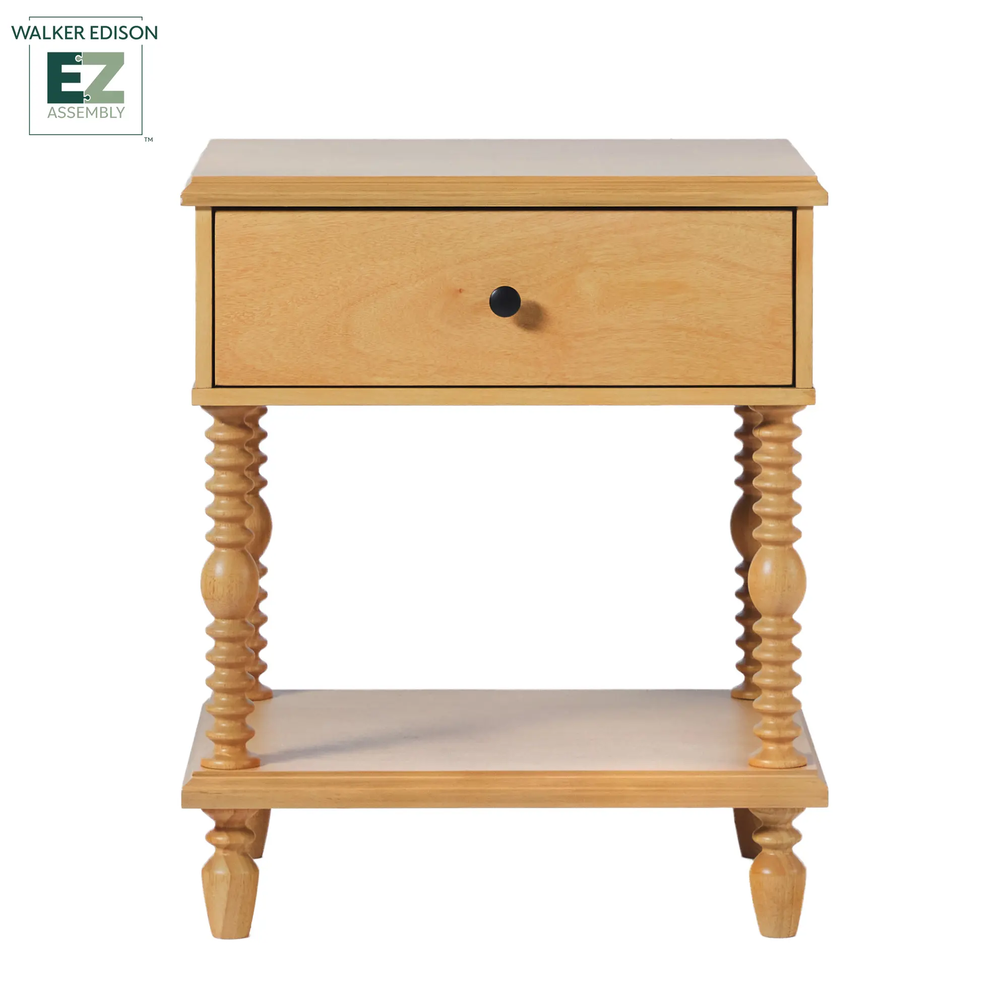 WEVIV011D2NA1 Vivienne Natural Wood Spindle 1-Drawer Nightstand-1