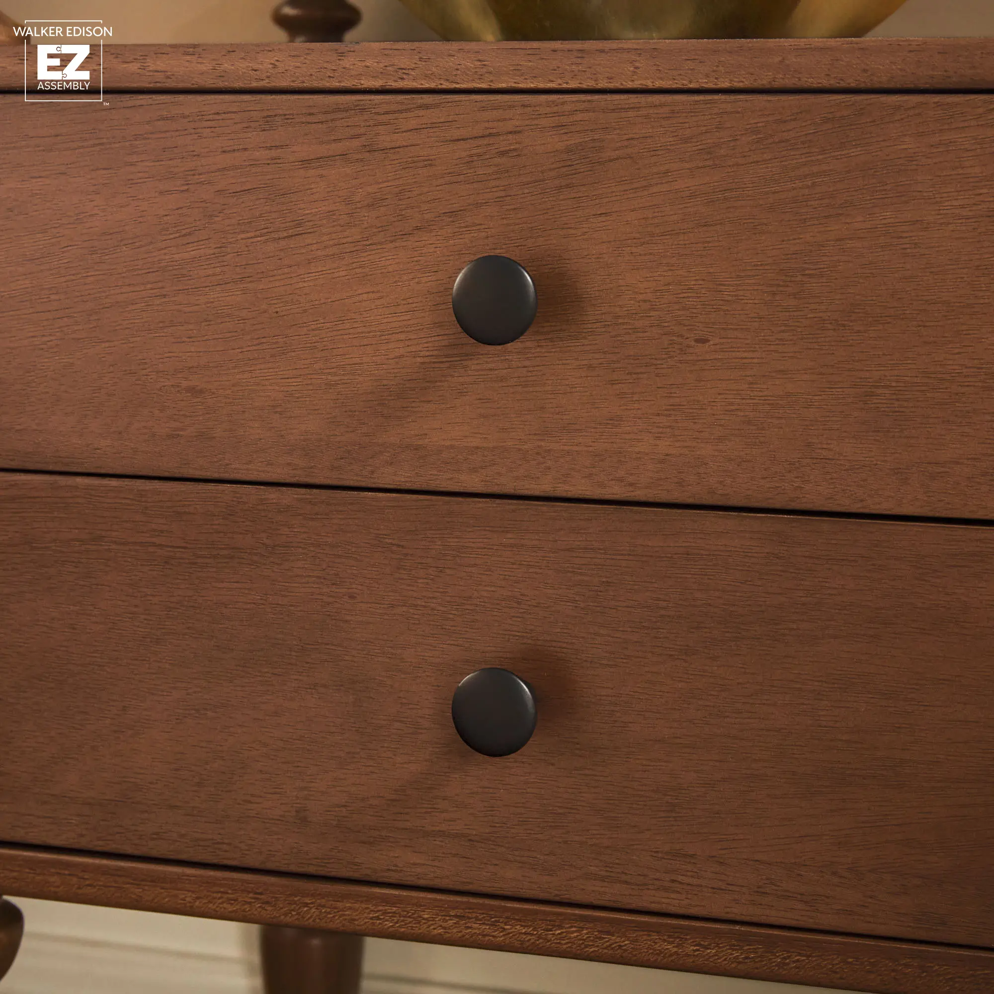 WEVIV012D2BR1 Vivienne Dark Wood Spindle 2-Drawer Nightstand-6