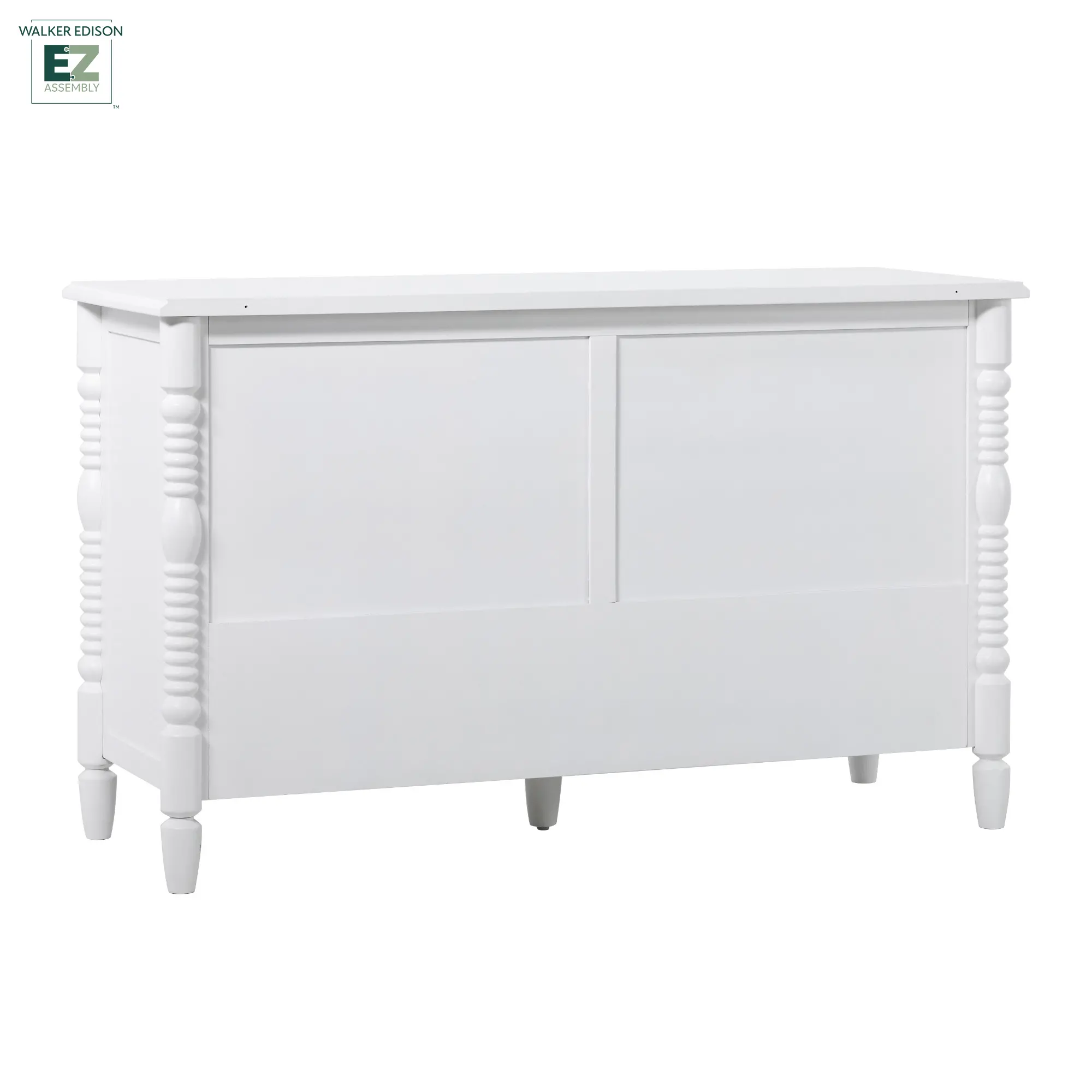 WEVIV026D2WH1 Vivienne White Wood Spindle 6-Drawer Dresser-8