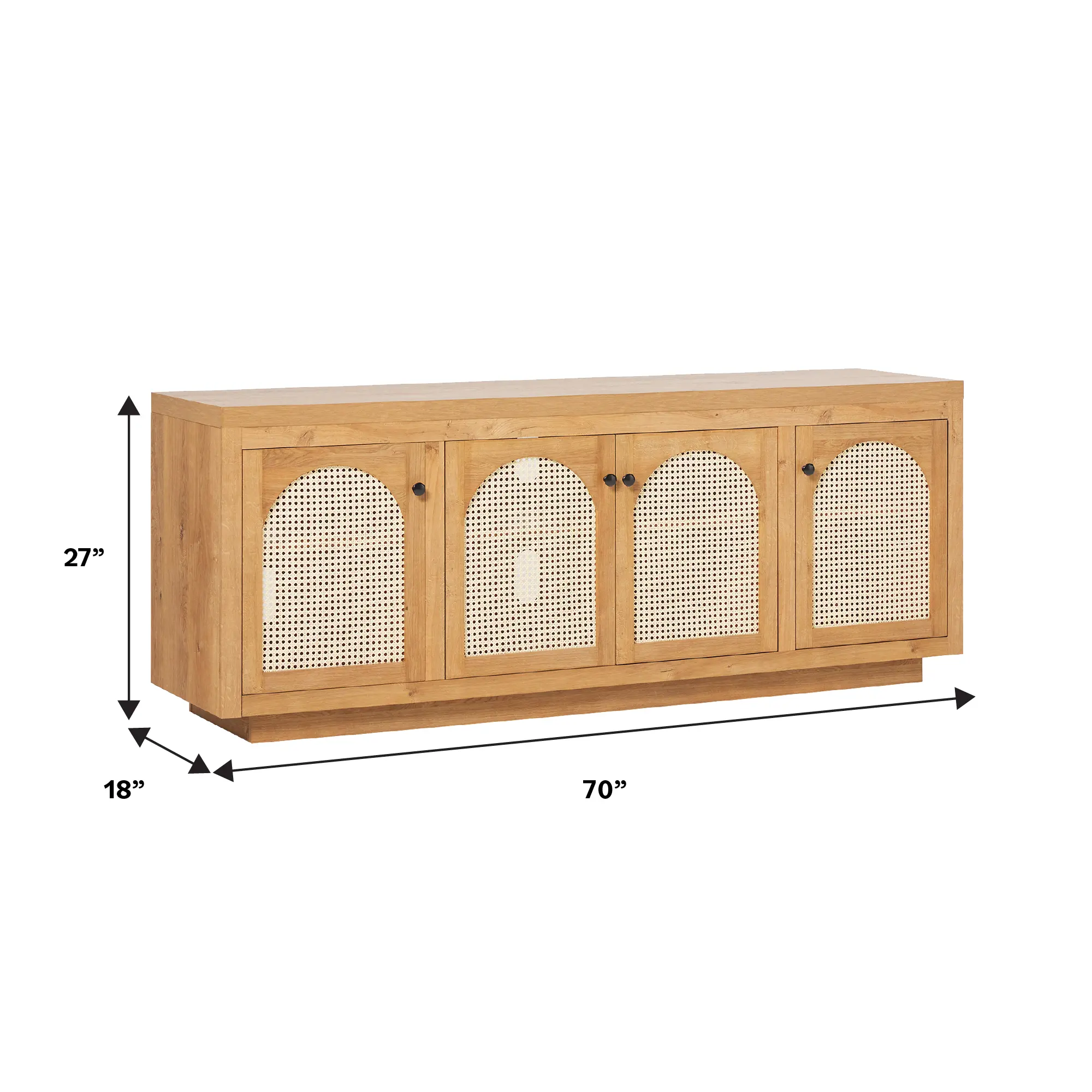 WESAS21704EO1 Sasha English Oak 70  TV Stand with Rattan Doors-10