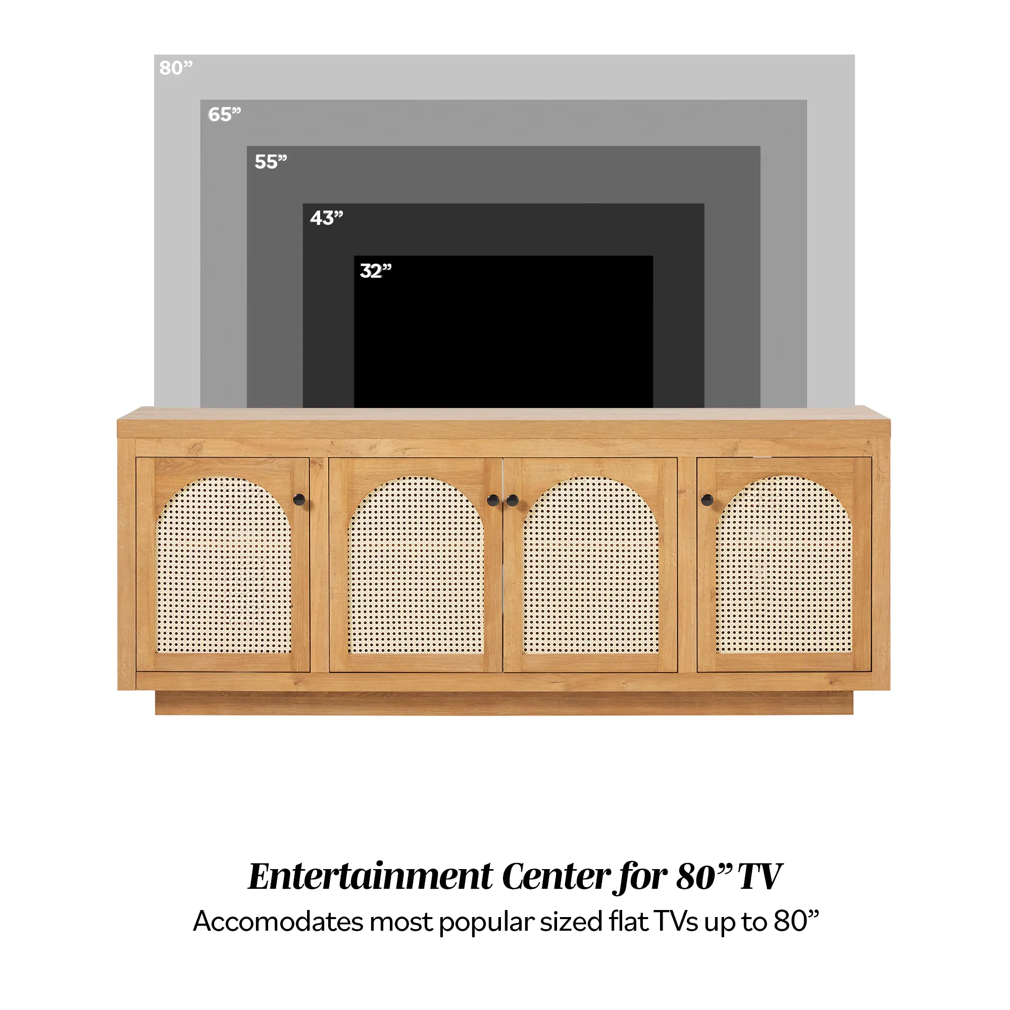 WESAS21704EO1 Sasha English Oak 70  TV Stand with Rattan Doors-11