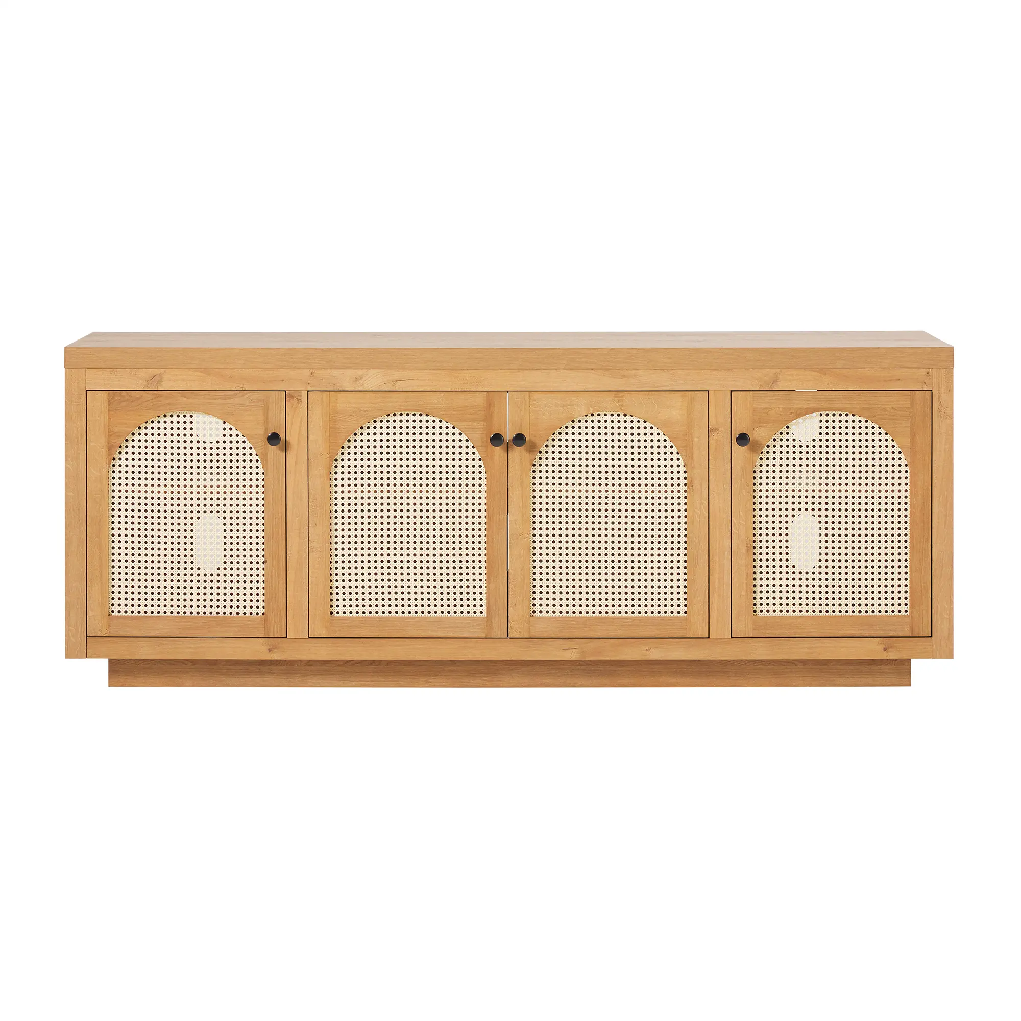 WESAS21704EO1 Sasha English Oak 70  TV Stand with Rattan Doors-1