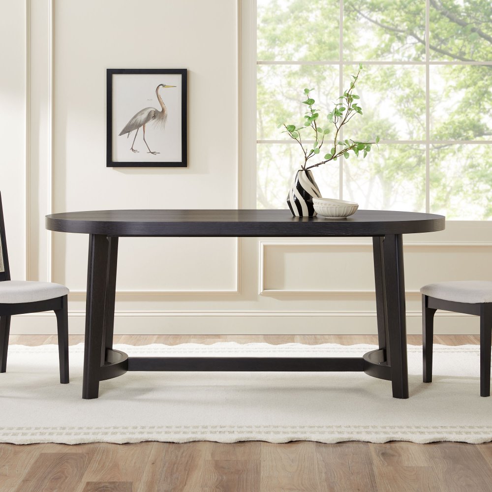 Nash Black Oval Dining Table