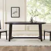 WENAS12OV3BL1 Nash Black Oval Dining Table