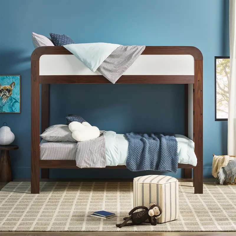 Adyn Walnut Twin over Twin Bunk Bed