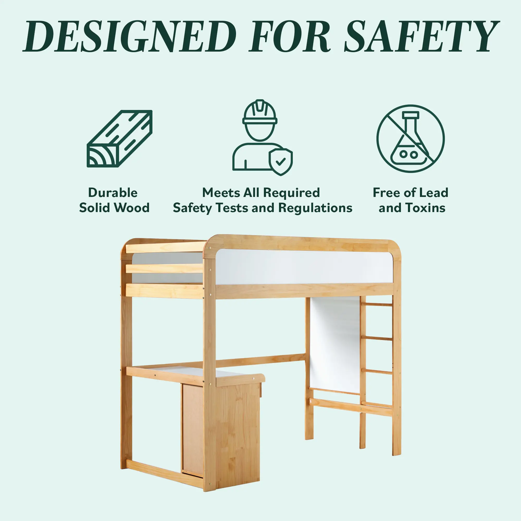 WEADN05LD2NP1 Adyn Natural Pine Twin Loft Bed with Desk-11