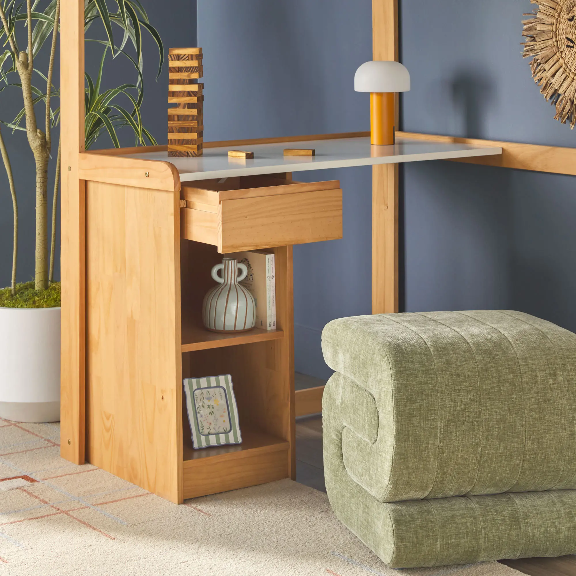 WEADN05LD2NP1 Adyn Natural Pine Twin Loft Bed with Desk-5