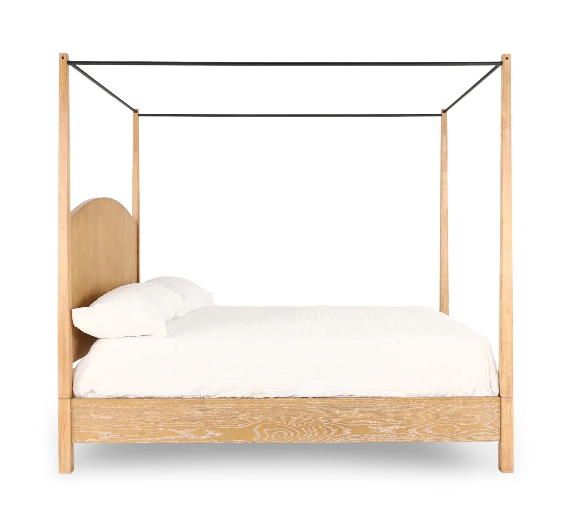 Sycamore Light Oak Queen Canopy Bed-4