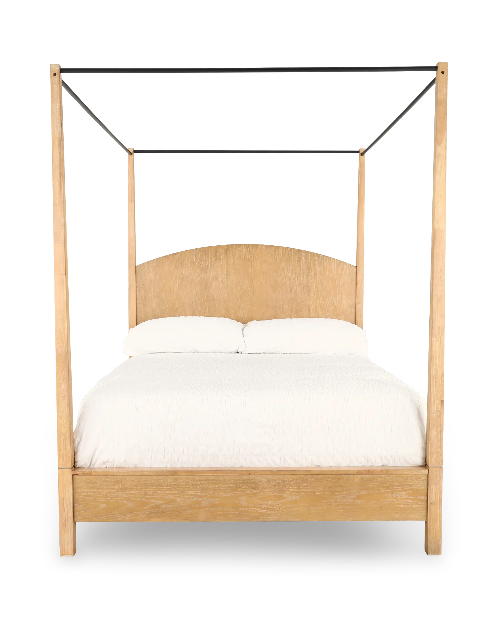 Sycamore Light Oak Queen Canopy Bed-5
