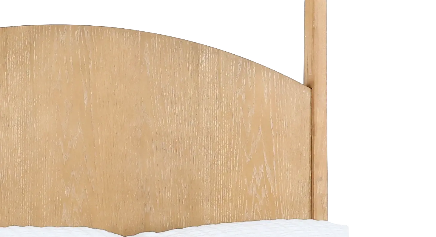 Sycamore Light Oak Queen Canopy Bed-7
