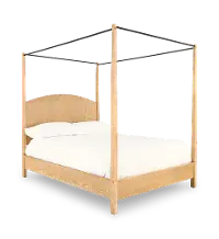 Sycamore Light Oak King Canopy Bed