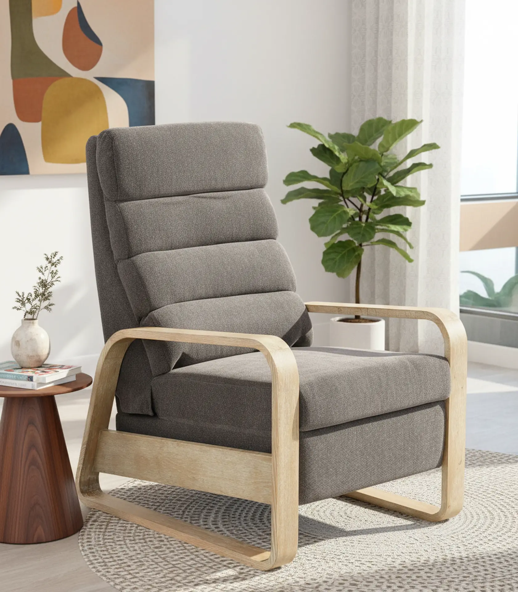Jordan Push-Back Gray Recliner-2