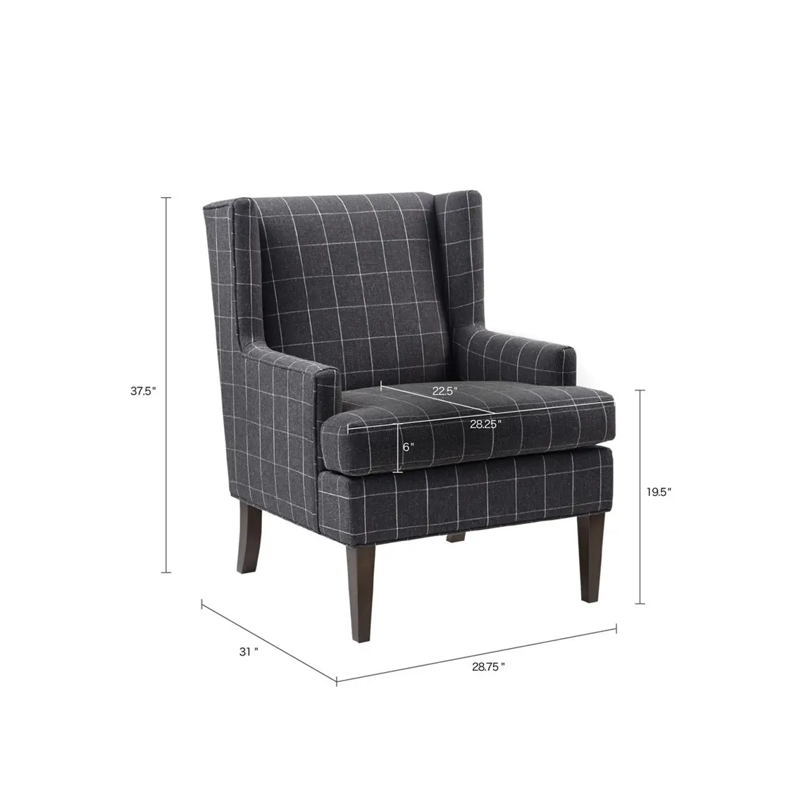 Decker Charcoal Accent Chair-3