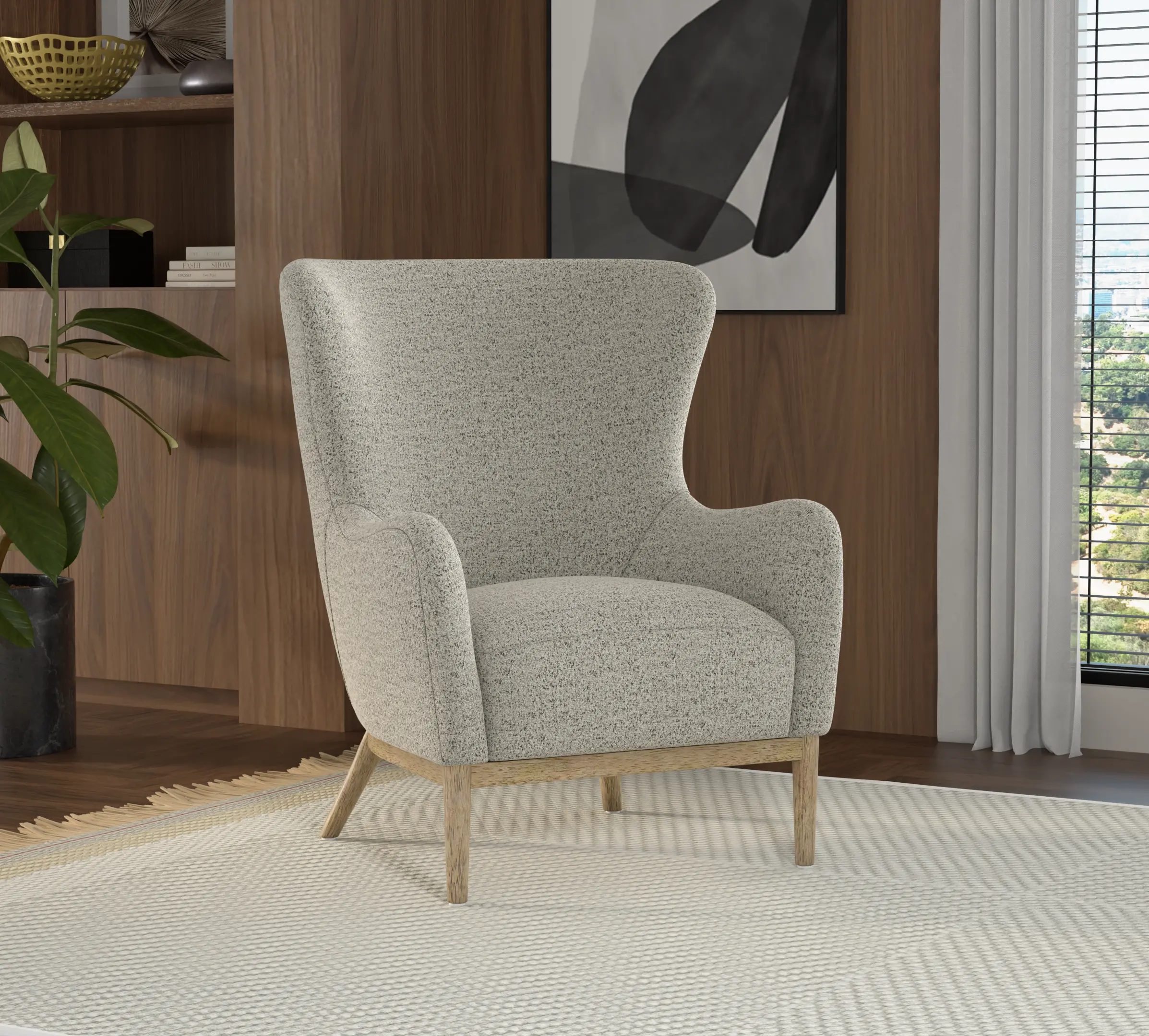 Everett Flax Taupe Accent Chair-2