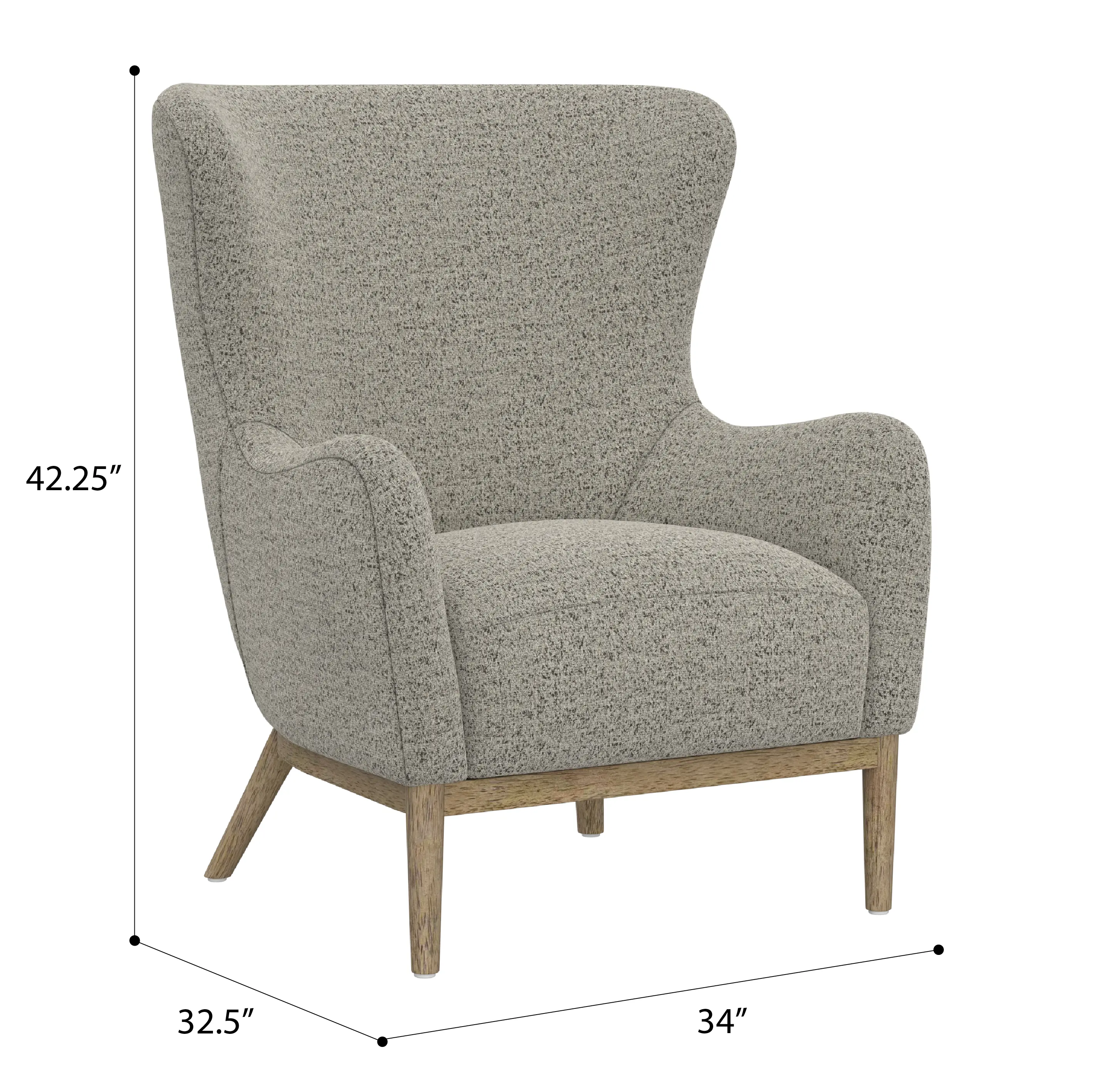 Everett Flax Taupe Accent Chair-3
