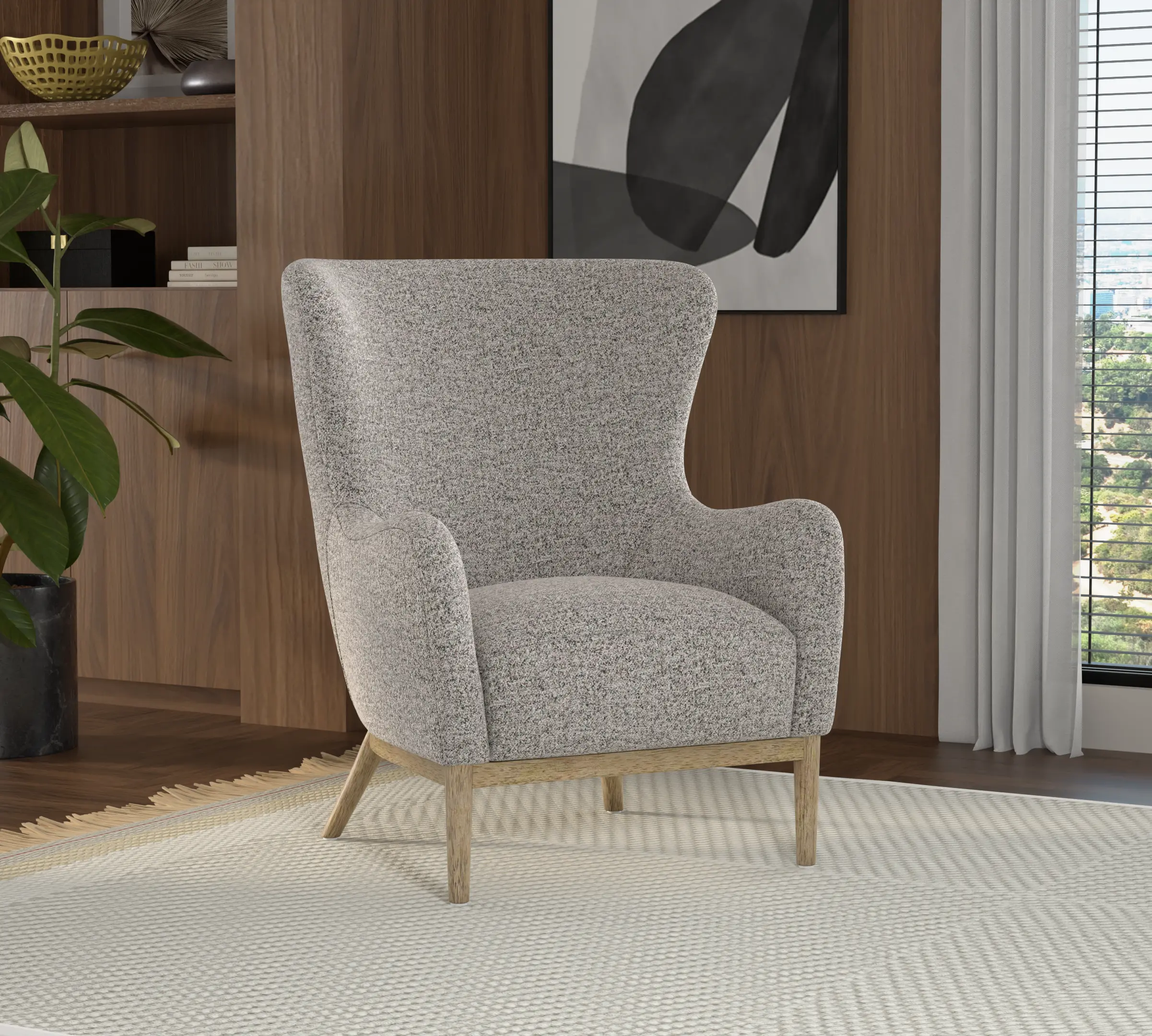 Everett Gravel Gray Accent Chair-2