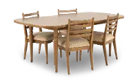 Langley Brown 5 Piece Dining Set