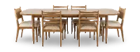 Langley Brown 7 Piece Dining Set