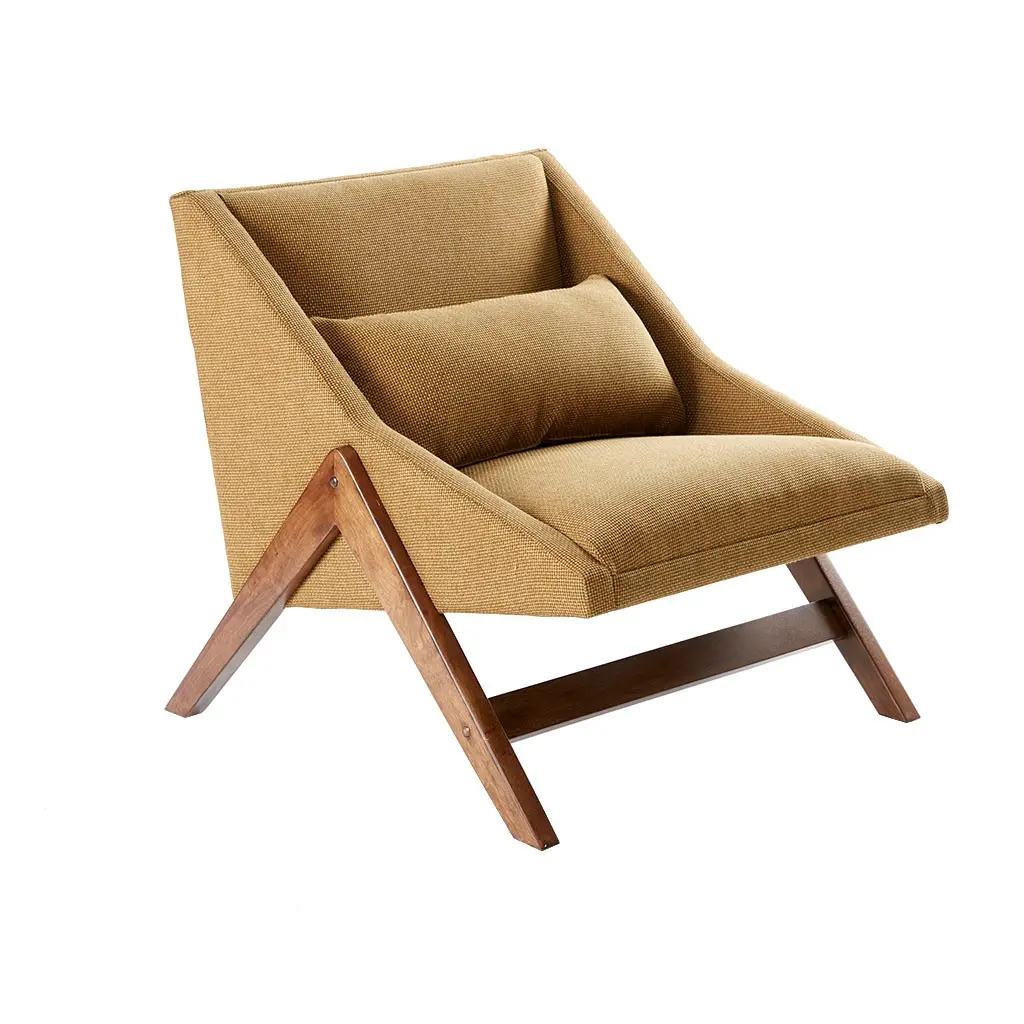 Boomerang Mustard Accent Chair-3