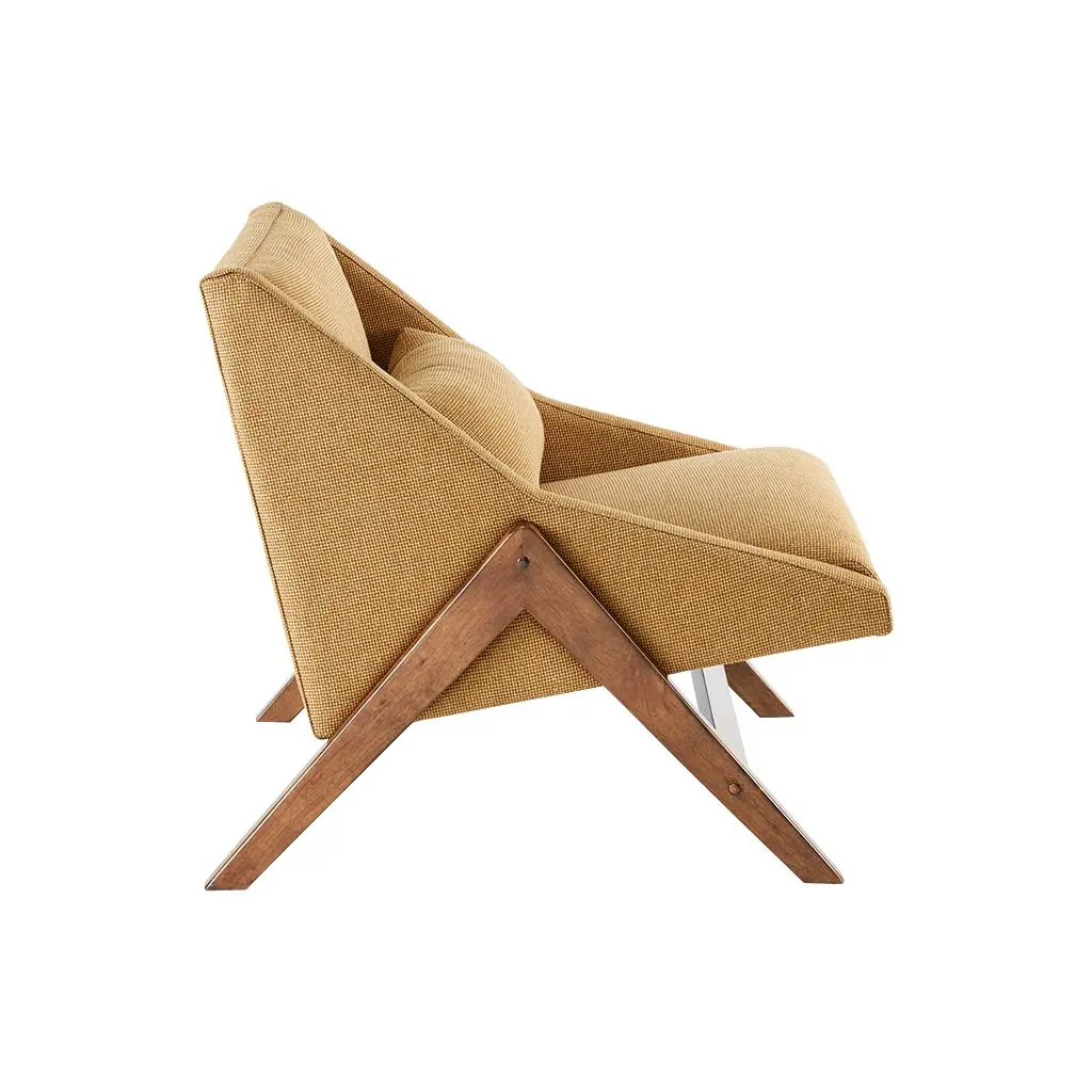 Boomerang Mustard Accent Chair-5