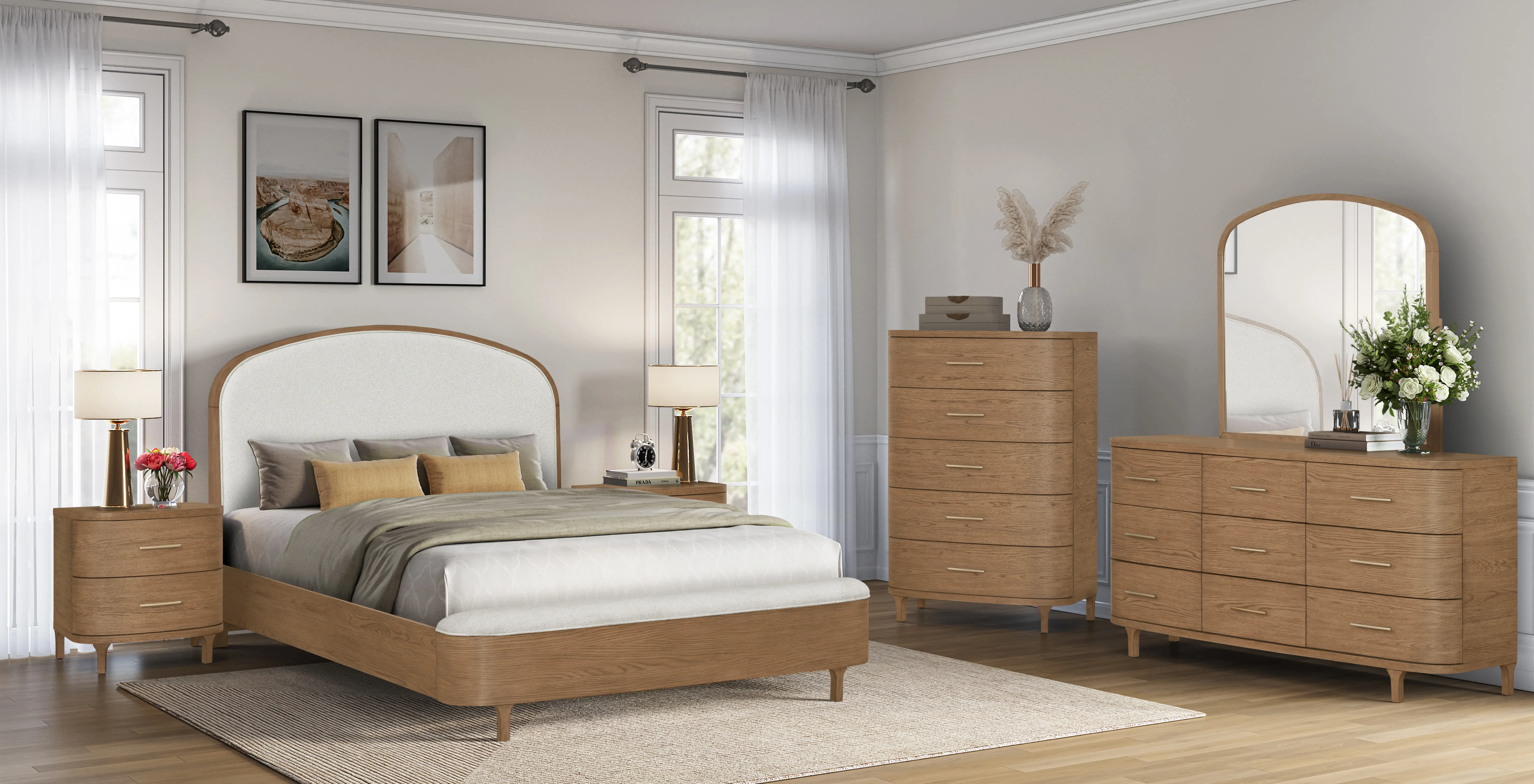 Amore Natural Oak 9-Drawer Dresser-2