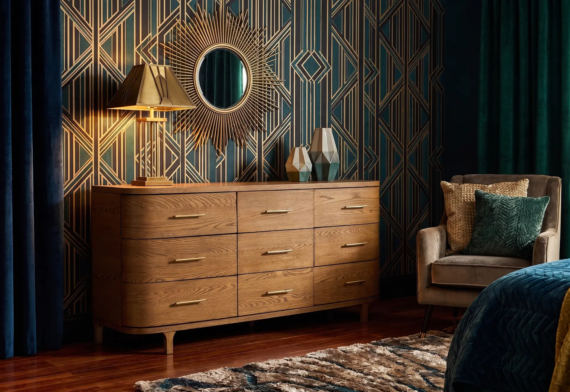 Amore Natural Oak 9-Drawer Dresser-9
