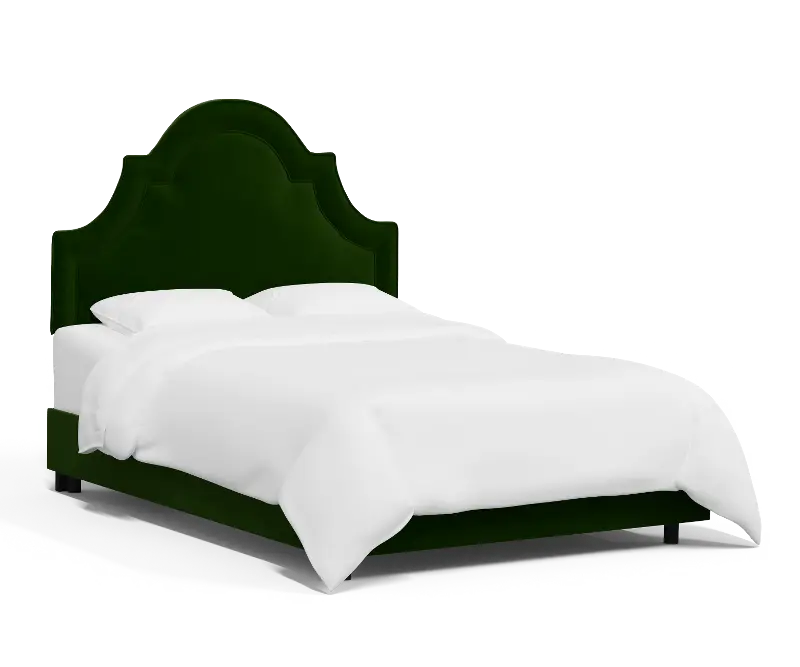 Rifle Paper Co Belmont Titan Emerald Velvet Twin Bed