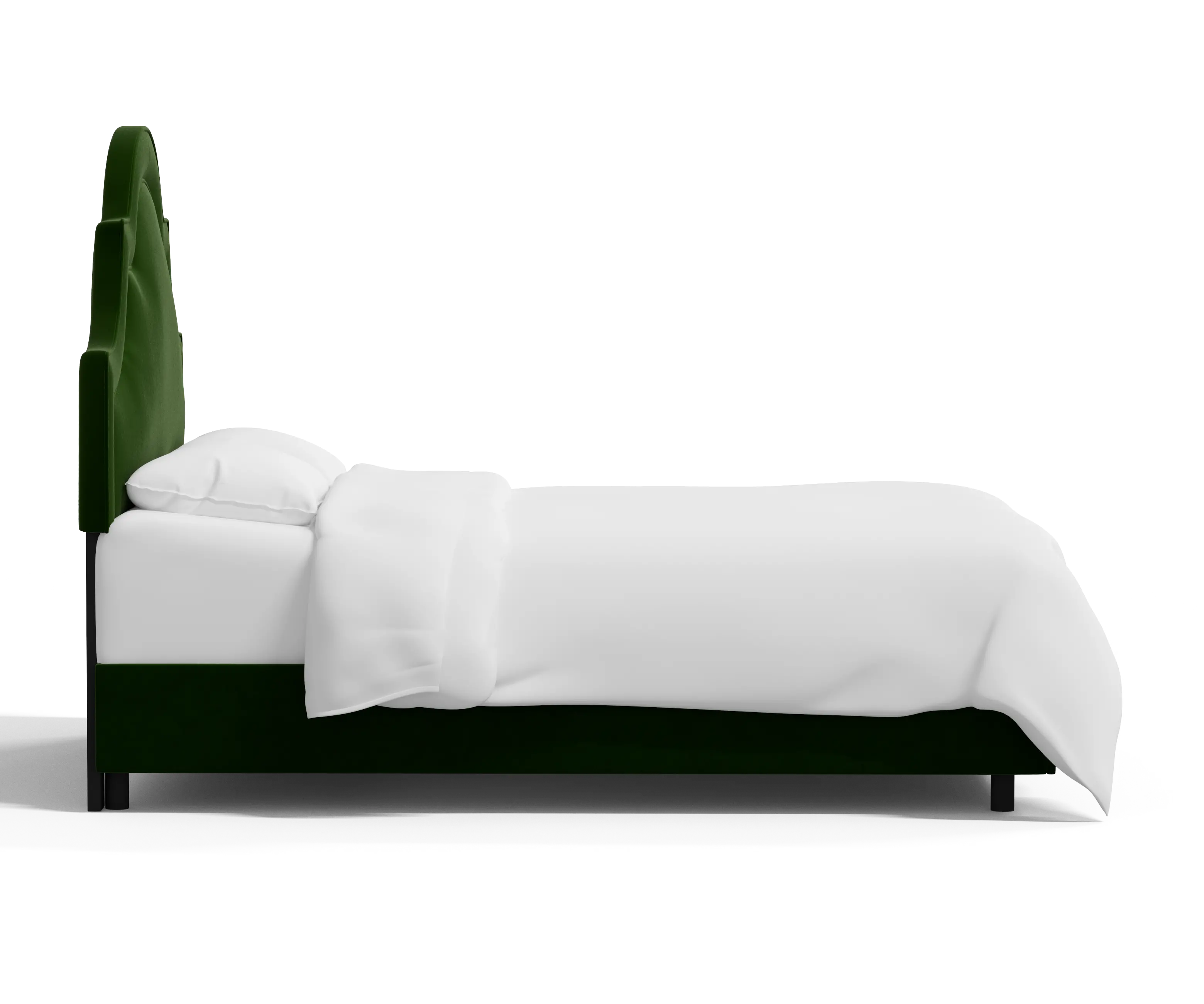 RPC182BEDTTNEMR Rifle Paper Co Belmont Titan Emerald Velvet Queen Bed-3
