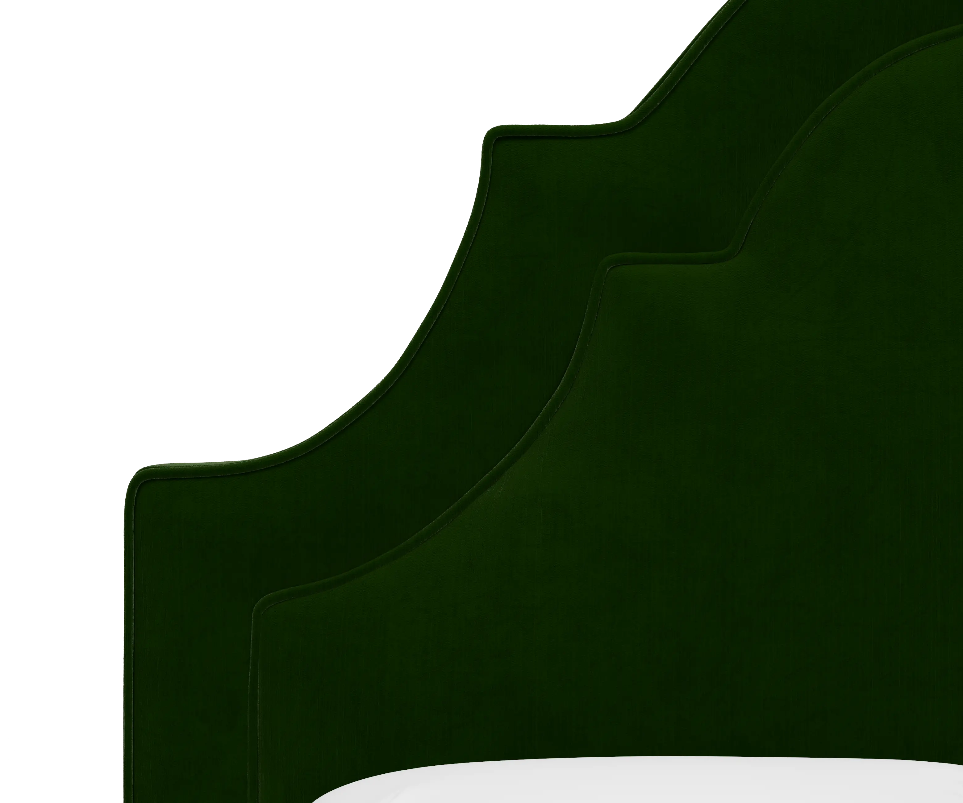 RPC182BEDTTNEMR Rifle Paper Co Belmont Titan Emerald Velvet Queen Bed-4
