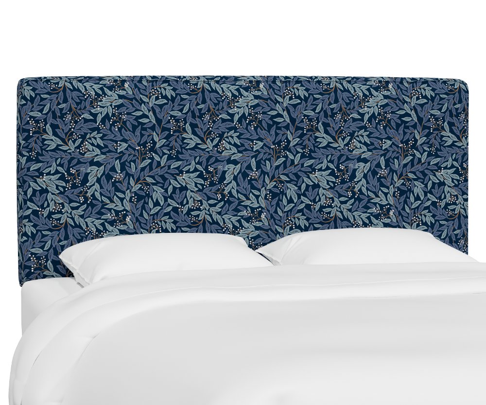 Rifle Paper Co Fairbanks Willowberry Navy Full Headboard
