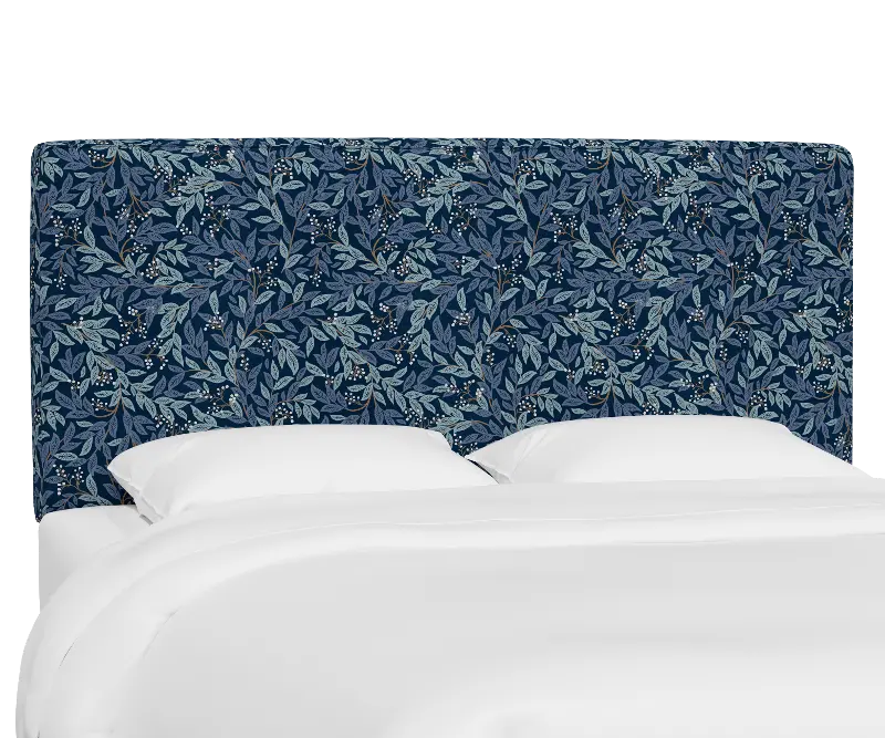 Rifle Paper Co Fairbanks Willowberry Navy Full Headboard