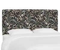 RPC483KRPCPCBLKLCB Rifle Paper Co Fairbanks Peacock Black King Headboard