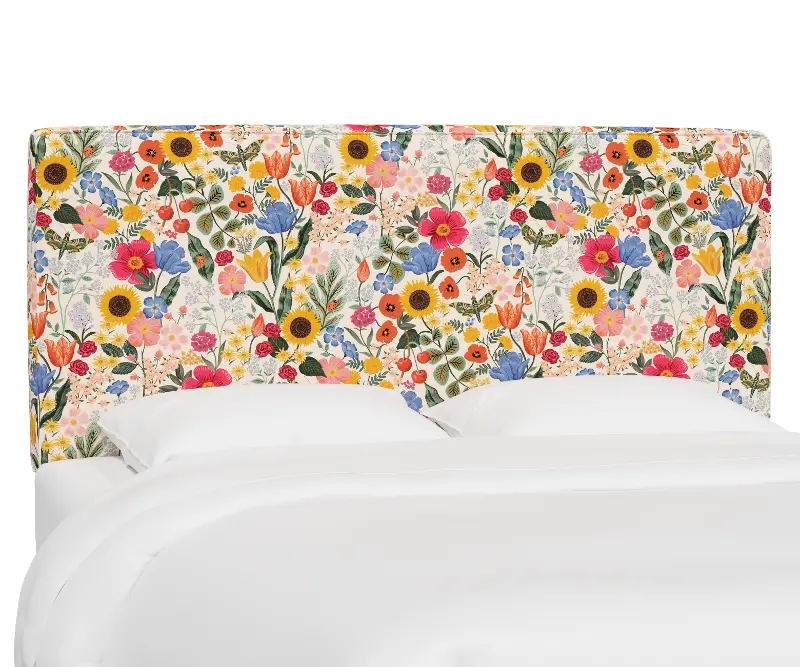 Rifle Paper Co Fairbanks Blossom Blush Cal-King Headboard