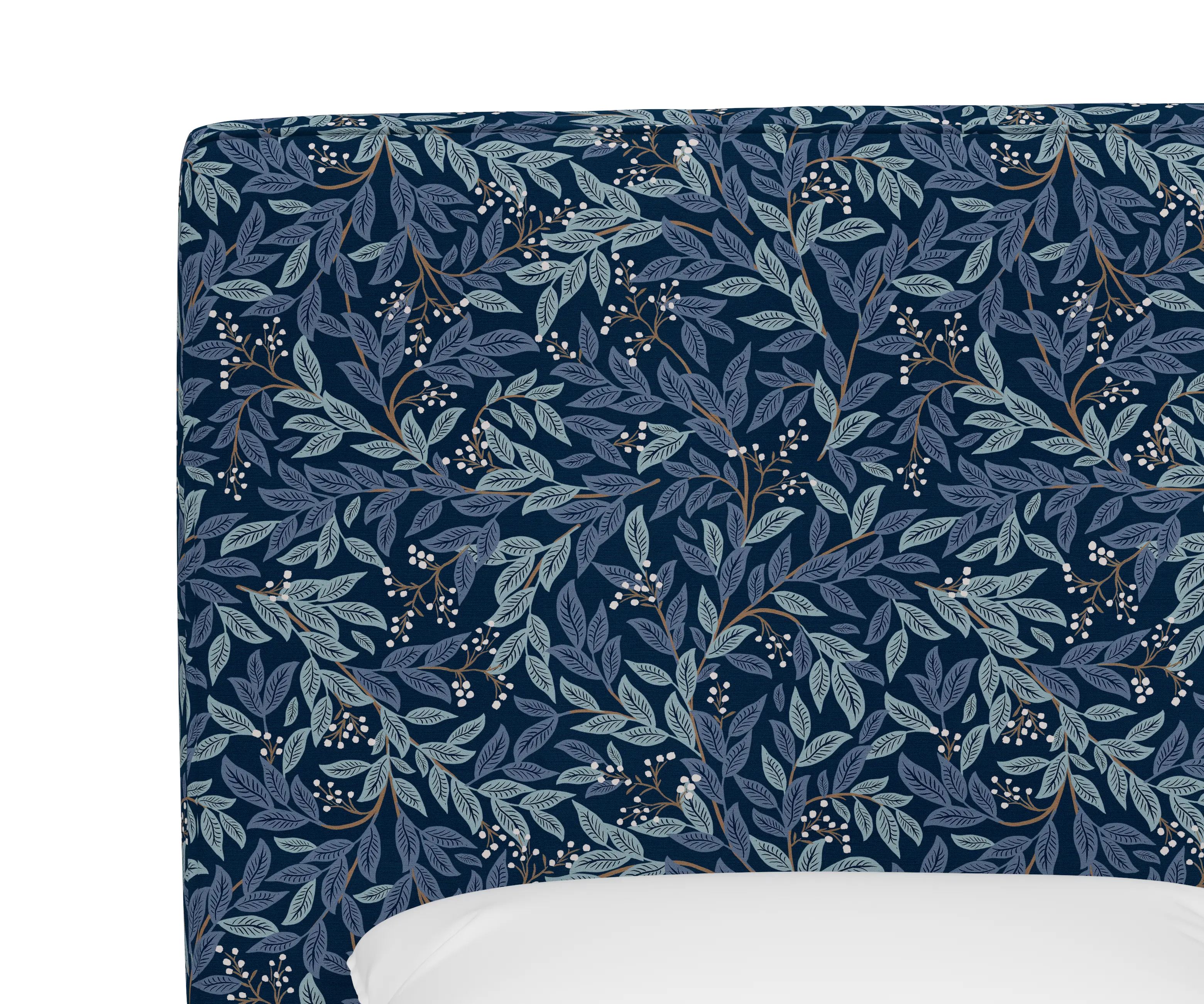 RPC484CRPCWLBNVLCB Rifle Paper Co Fairbanks Willowberry Navy Cal-King Headboard-4