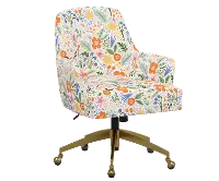 RPC78-9GLDRPCMRMLTLCB Rifle Paper Co Yvette Merida Multi Office Chair with Gold Base