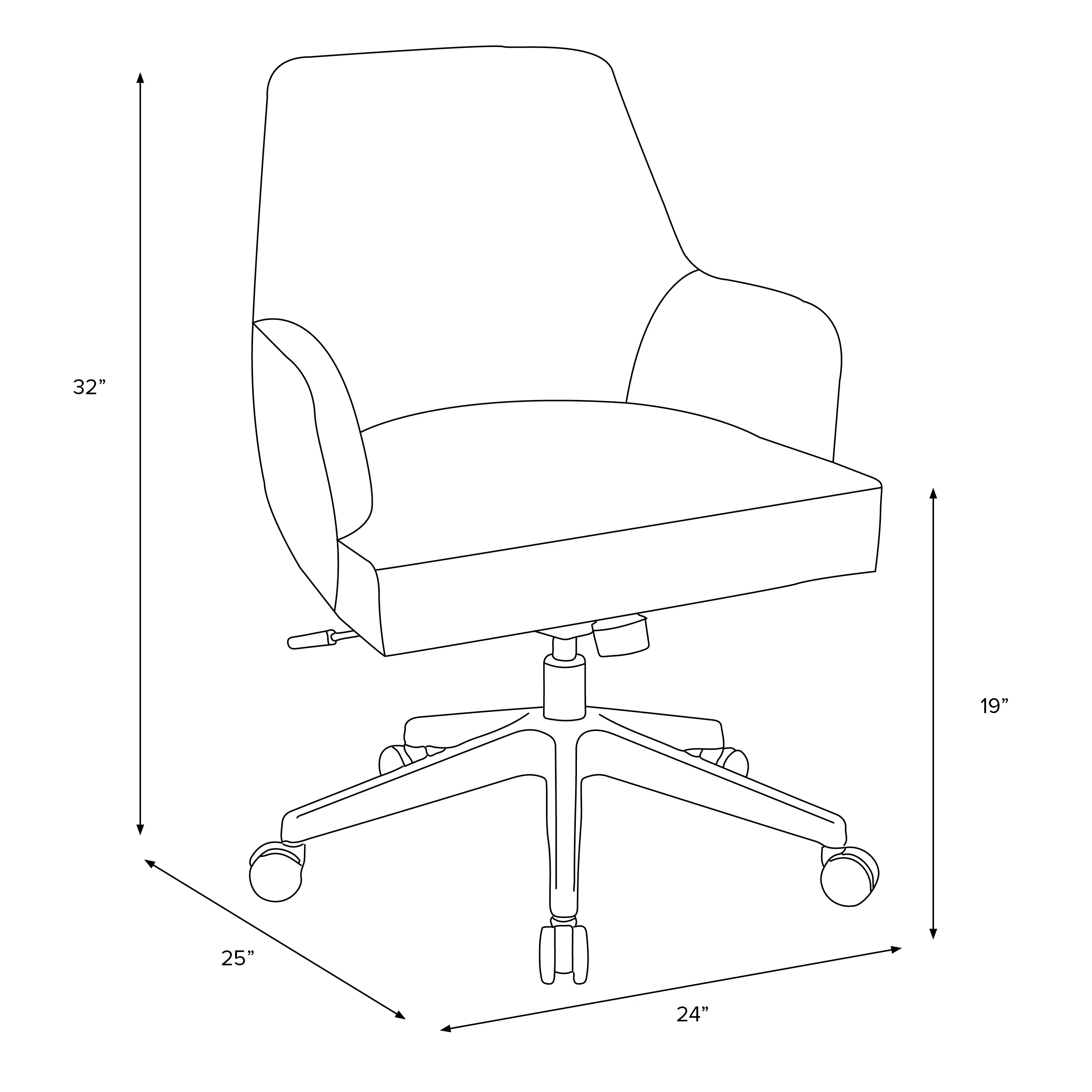 RPC78-9GLDRPCPNEMRLCB Rifle Paper Co Yvette Peonies Emerald Office Chair with Gold Base-6