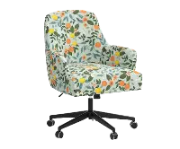 RPC78-9RPCCTGRMNLCB Rifle Paper Co Yvette Citrus Grove Mint Office Chair with Black Base