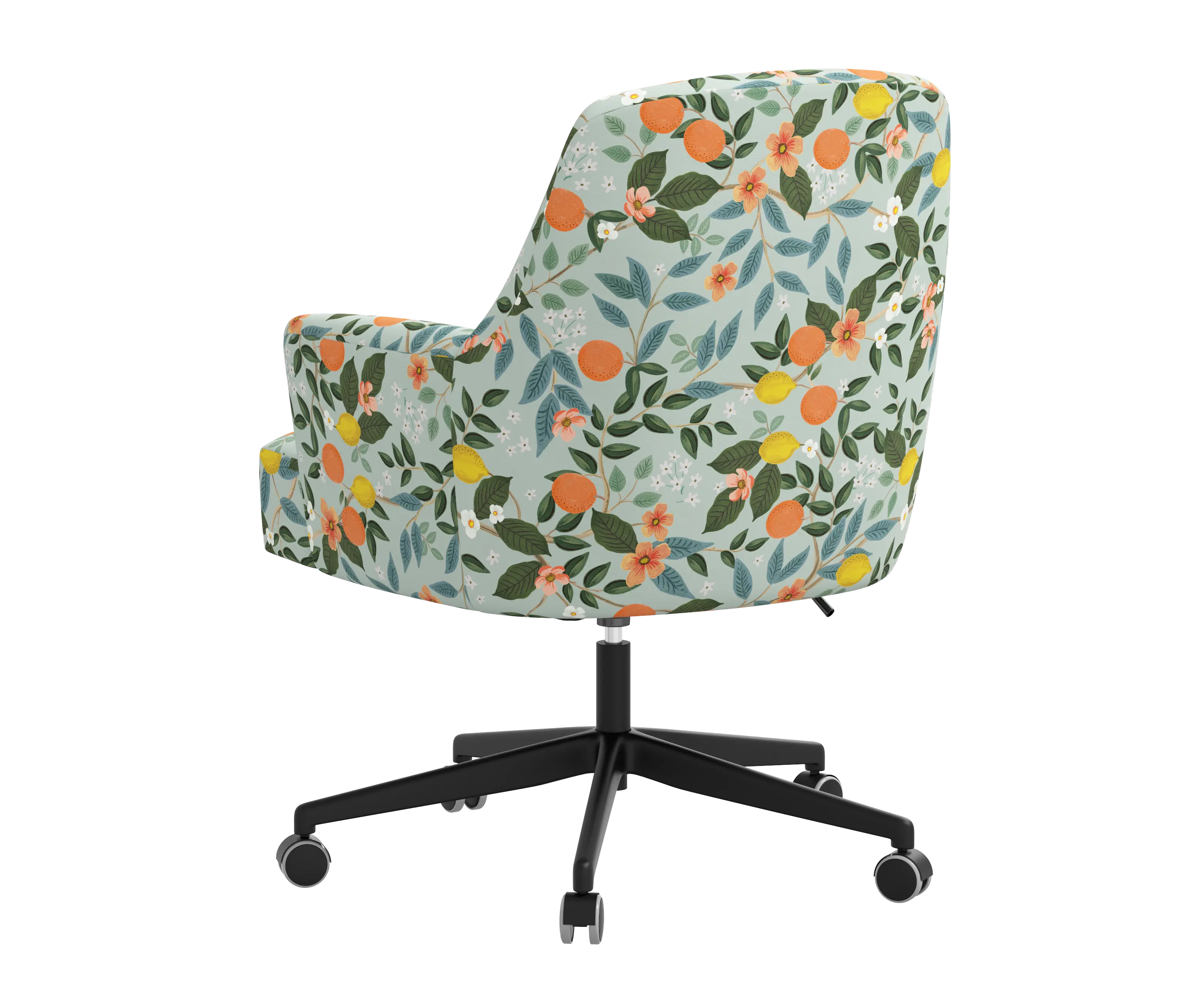 RPC78-9RPCCTGRMNLCB Rifle Paper Co Yvette Citrus Grove Mint Office Chair with Black Base-4