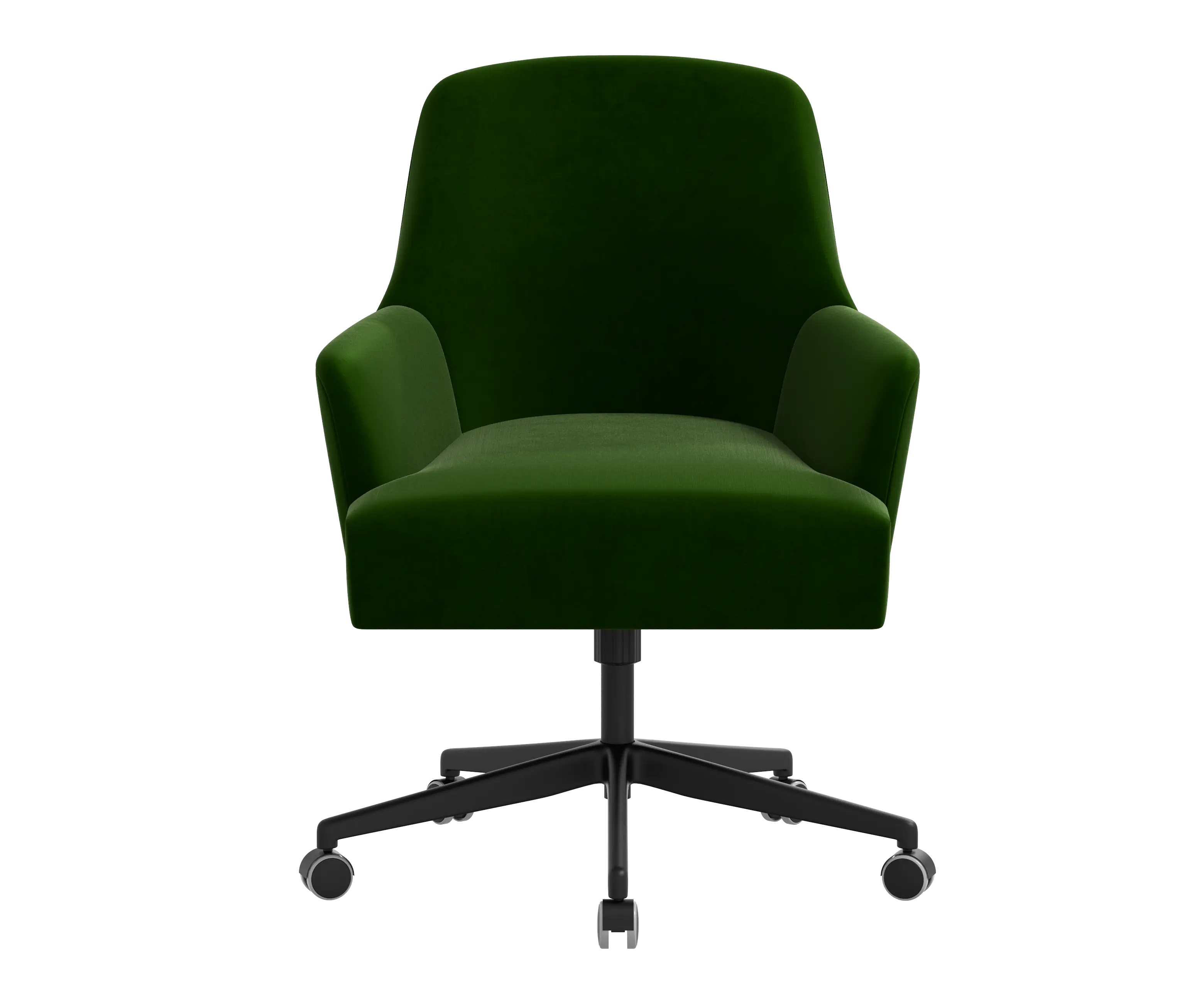 RPC78-9TTNEMR Rifle Paper Co Yvette Titan Emerald Office Chair with Black Base-1