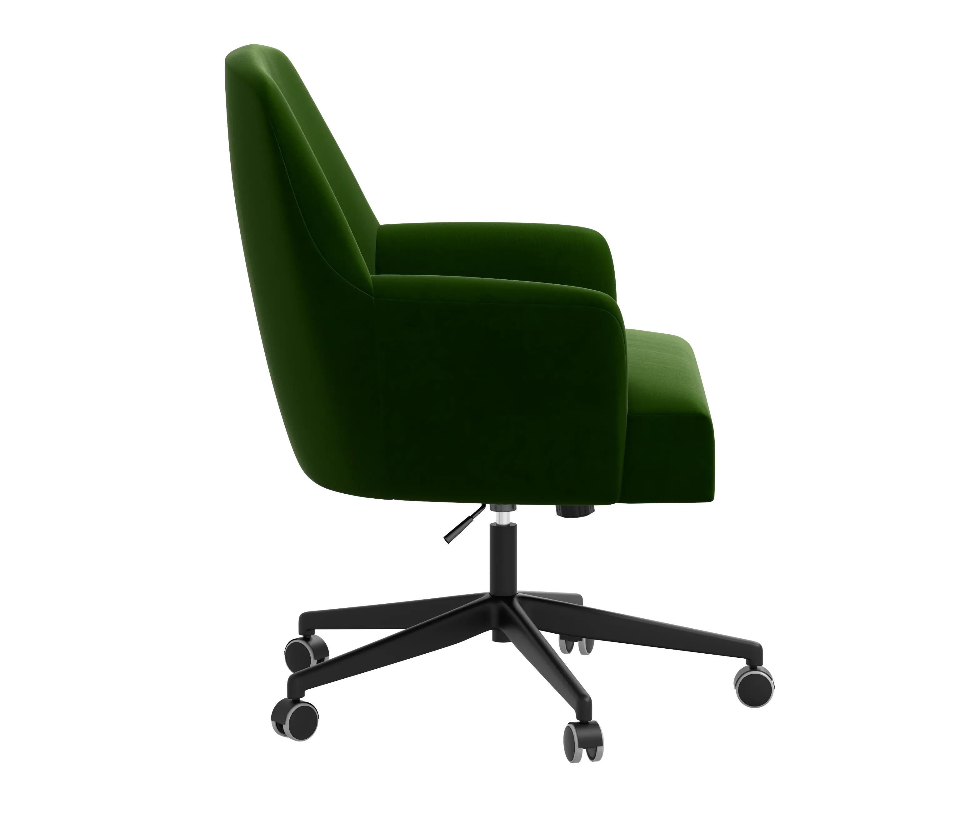 RPC78-9TTNEMR Rifle Paper Co Yvette Titan Emerald Office Chair with Black Base-3
