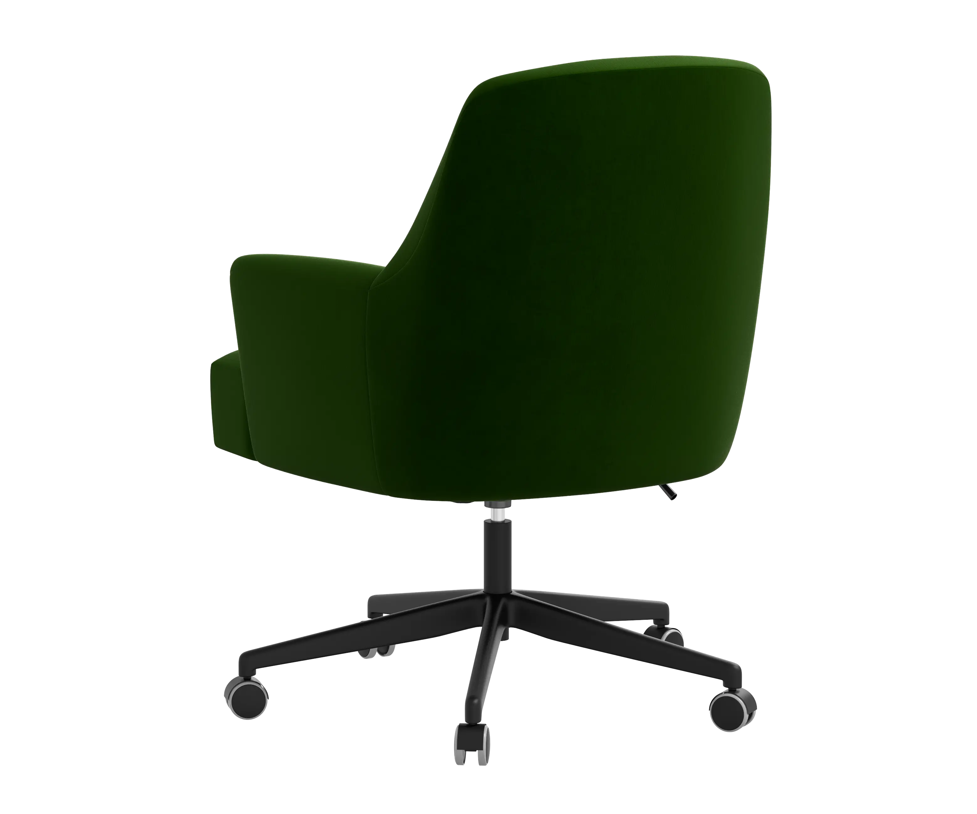 RPC78-9TTNEMR Rifle Paper Co Yvette Titan Emerald Office Chair with Black Base-4