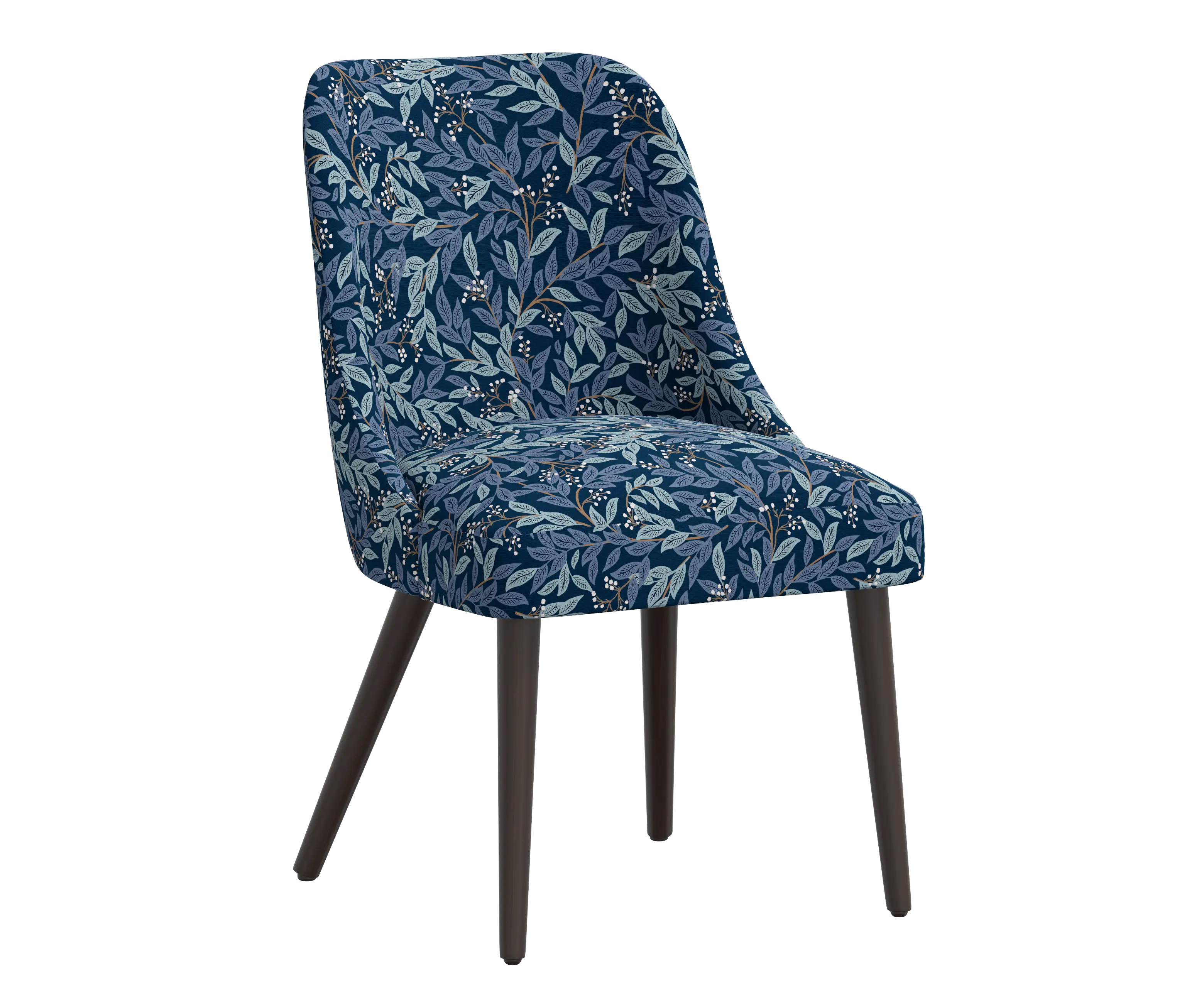 RPC84-6RPCWLBNVLCB Rifle Paper Co Tara Willowberry Navy Dining Chair-1