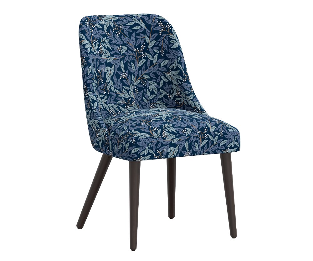 Rifle Paper Co Tara Willowberry Navy Dining Chair
